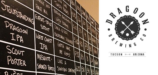 Dragoon Brewery Beer Board